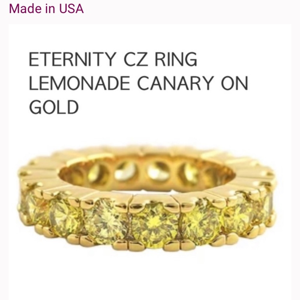 Eternity Canary Gold Ring
